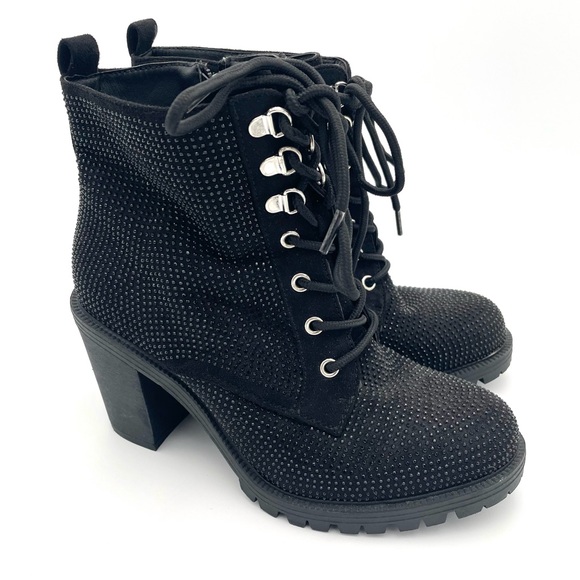 Torrid Women’s Platform Embellished Black Hiker Bootie Size 8.5WW - Picture 8 of 9